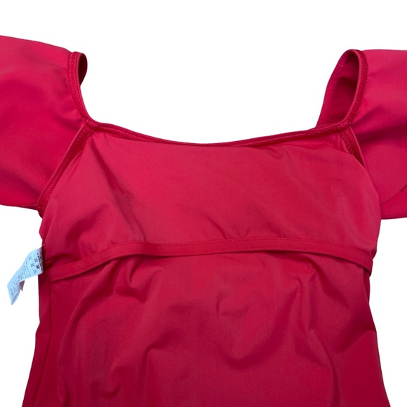 Karla Colletto Red Off Shoulder One Piece Swimsuit – Size 6 | Designer Swimwear - Picture 9 of 15